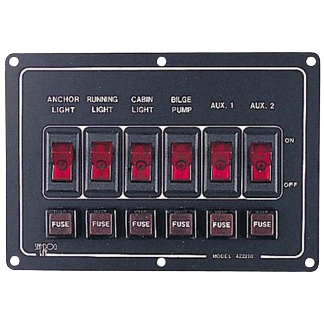 PANEL 6 INTERRUPTORES SEA DOG #422210-1