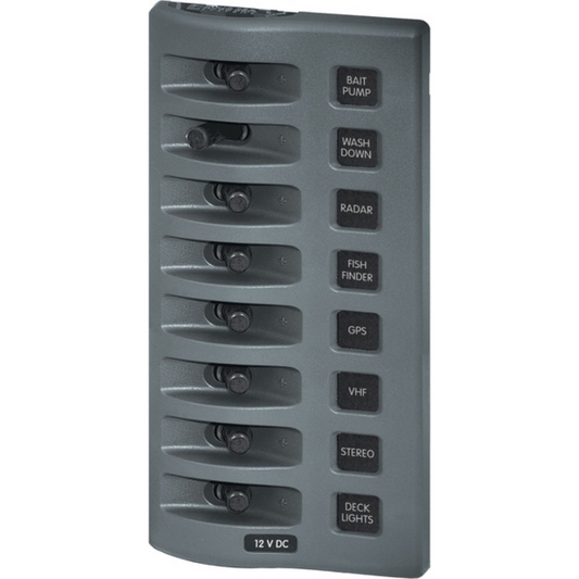 PANEL 8 INTERRUPTORES BLUE SEA 12/24V #8261